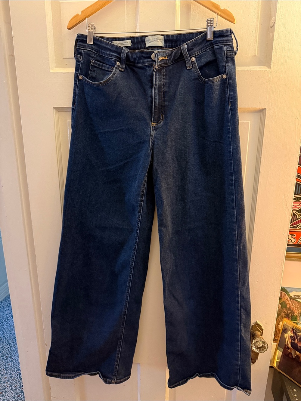 Universal Thread Wide-Leg Jeans in Dark Blue